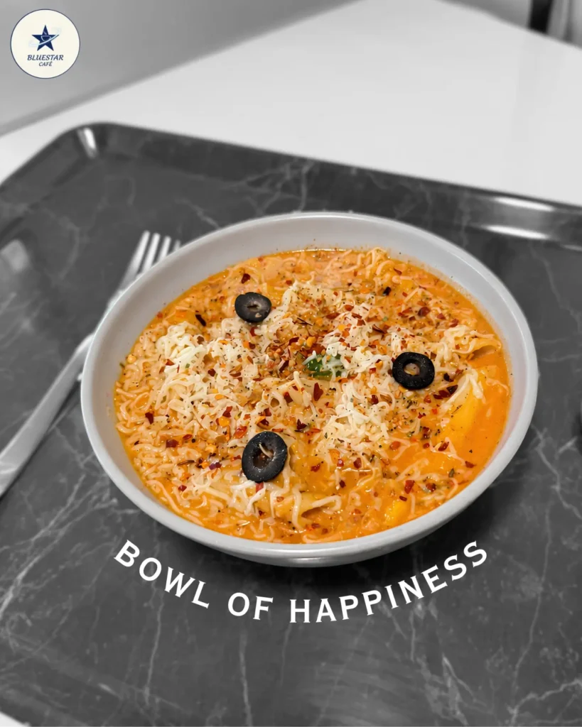 Bowl of Happiness pasta at Bluestar Café